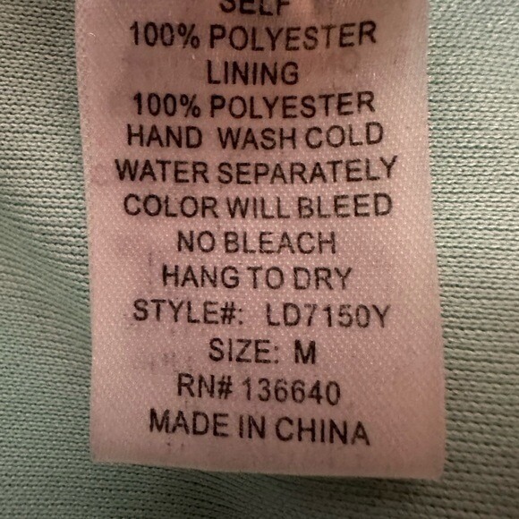 L'Atiste by Amy Mint Floral Sleeveless Dress Fit Flare Spring Cottagecore Size M - Picture 14 of 15